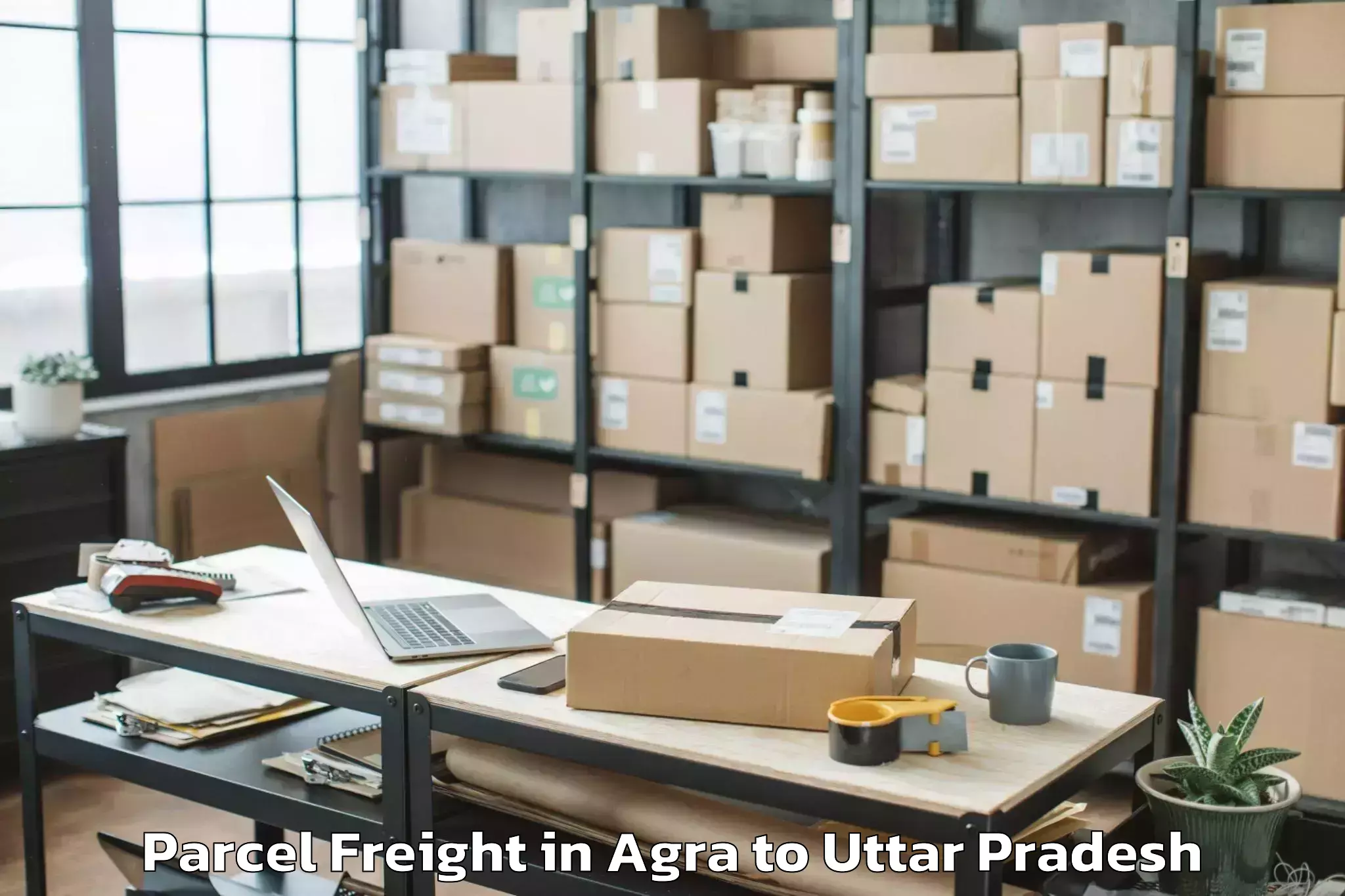 Top Agra to Monad University Hapur Parcel Freight Available